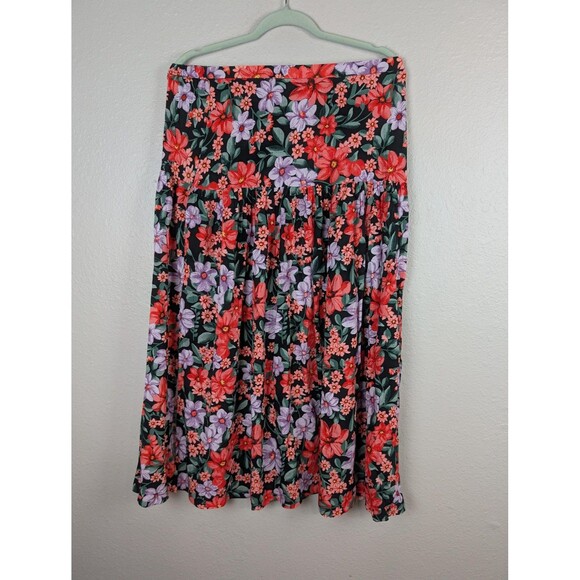 Abel The Label Skirt Womens Medium Floral Boho Midi Rayon Pockets - Picture 1 of 8